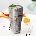 thumbnail image 3 of 30oz Cute Pitbull Terriers Dog and Flower Tumblers Stainless Steel Tumbler with Lid and Straw,Vacuum Insulated Double Wall Travel Tumbler Cups Mug with Cleaning Brush for Coffee,Tea, 3 of 7