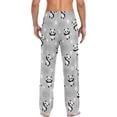 thumbnail image 2 of FREEAMG Cartoon Panda Bears Pajama Pants for Men, Men's Separate Bottoms, Comfortable Sleep Lounge Pj Pants, 2 of 7