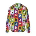 thumbnail image 2 of Picia Colorful Bulldog Women's Men's UPF 50+ Sun Protection Hoodie Shirt Long Sleeve SPF Fishing Outdoor UV Hiking Lightweight Shirts-Small, 2 of 9