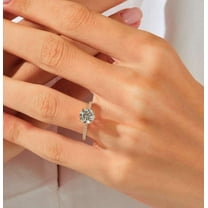 vylahjewellery 1.50 Ct Round Cut Anniversary Ring 10K Rose Gold Engagement Ring Attractive Moissanite Diamond Ring