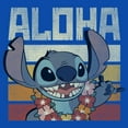 thumbnail image 2 of Boy's Lilo & Stitch Aloha Distressed Stitch  Graphic Tee Royal Blue Large, 2 of 5