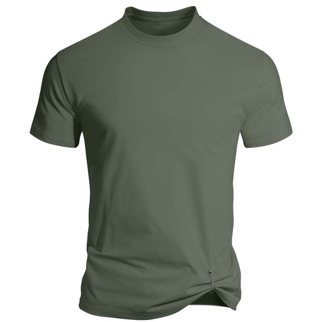Tops para hombre, blusas y camisas de cuello redondo y manga corta para hombre, blusas de licra para hombre, de color liso, con cuello redondo, informales, deportivas, desmontables, con mangas cortas