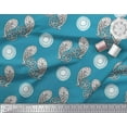 thumbnail image 3 of Soimoi Blue Cotton Voile Fabric Floral & Paisley Fabric Prints By Yard 56 Inch Wide, 3 of 3