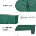 thumbnail image 3 of MDQMD 59'' Carved Green Sideboard,Modern Buffet Cabinet with Storage for Living Room,Fluted Sideboard with Metal Handle Metal Handle, 3 of 8