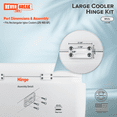 thumbnail image 4 of NeverBreak Parts Flexible Plastic Igloo Cooler Hinges White with Stainless Steel Screws 3 Pack, 4 of 6