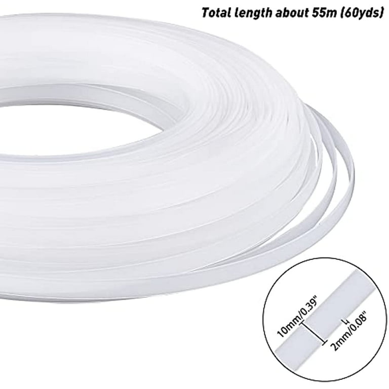 55m/60 Yard Polyester Boning for Sewing 10mm White Plastic Boning