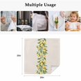 thumbnail image 4 of Yellow Lemon Cloth Napkins, Spring Botanical Leaves Fruit Farmhouse Washable and Reusable Dinner Napkins Set of 4, Table Napkin for Kitchen Party Birthday Wedding Hotel Housewarming 20"x20", 4 of 8