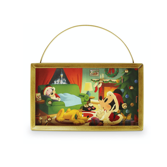 Disney Parks Season's Greetings Pluto Mickey Minnie Metal Ornament New with Tags