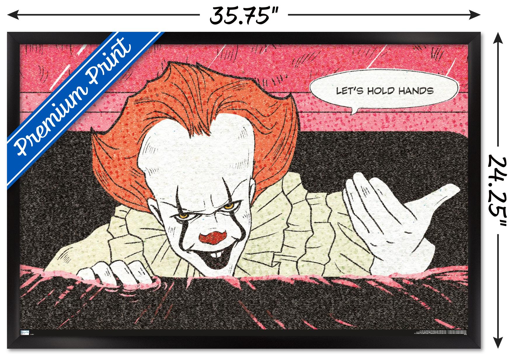 IT - Let's Hold Hands Wall Poster, 22.375" x 34" Framed