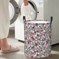 thumbnail image 4 of Goofa Daisies Flowers Printed Circular Hamper,Laundry Basket with Handles,Storage Baskets Foldable,Large Capacity Laundry Hamper-, 4 of 8