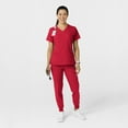 thumbnail image 3 of Wink W123 Women's Comfort Waist Cargo Jogger Scrub Pant, Red, 3X Womens, 3 of 6