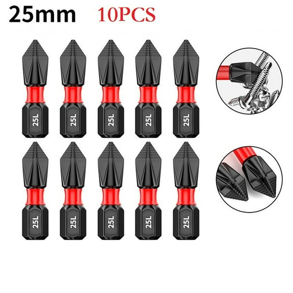 10 Pack Ph2 Magnetic Screwdriver Bit Set Anti-Slip Long Driver Drill Bits Anti Slip Screwdriver Bit Set Precision-Engineered