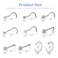thumbnail image 2 of Dsseng Disposable Nose Piercing Gun Safety Self Nose Piercings Kit Surgical Steel Nose Rings Hoops, 2 of 8