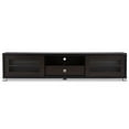 thumbnail image 2 of Baxton Studio Beasley 70 - Inch Dark Brown TV Cabinet with 2 Sliding Doors and Drawer, 2 of 6