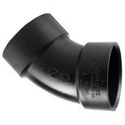 Charlotte Pipe  2 in. Hub   x 2 in. Dia. Hub  ABS  45 Degree Elbow