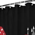 thumbnail image 3 of Red Mushroom Line Black Pattern Shower Curtain 36"x72" ,Bathroom Decorative Shower Curtains Set with 12 Hooks,Modern Waterproof Washable Shower Curtain, 3 of 6