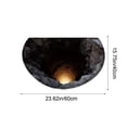 thumbnail image 3 of Semi Circle 3D Visual Effect Entrance Door Mat Household Absorbent Non Slip Foot Mat Bathroom Rug Size 15.7X23.6 Inches, 3 of 6