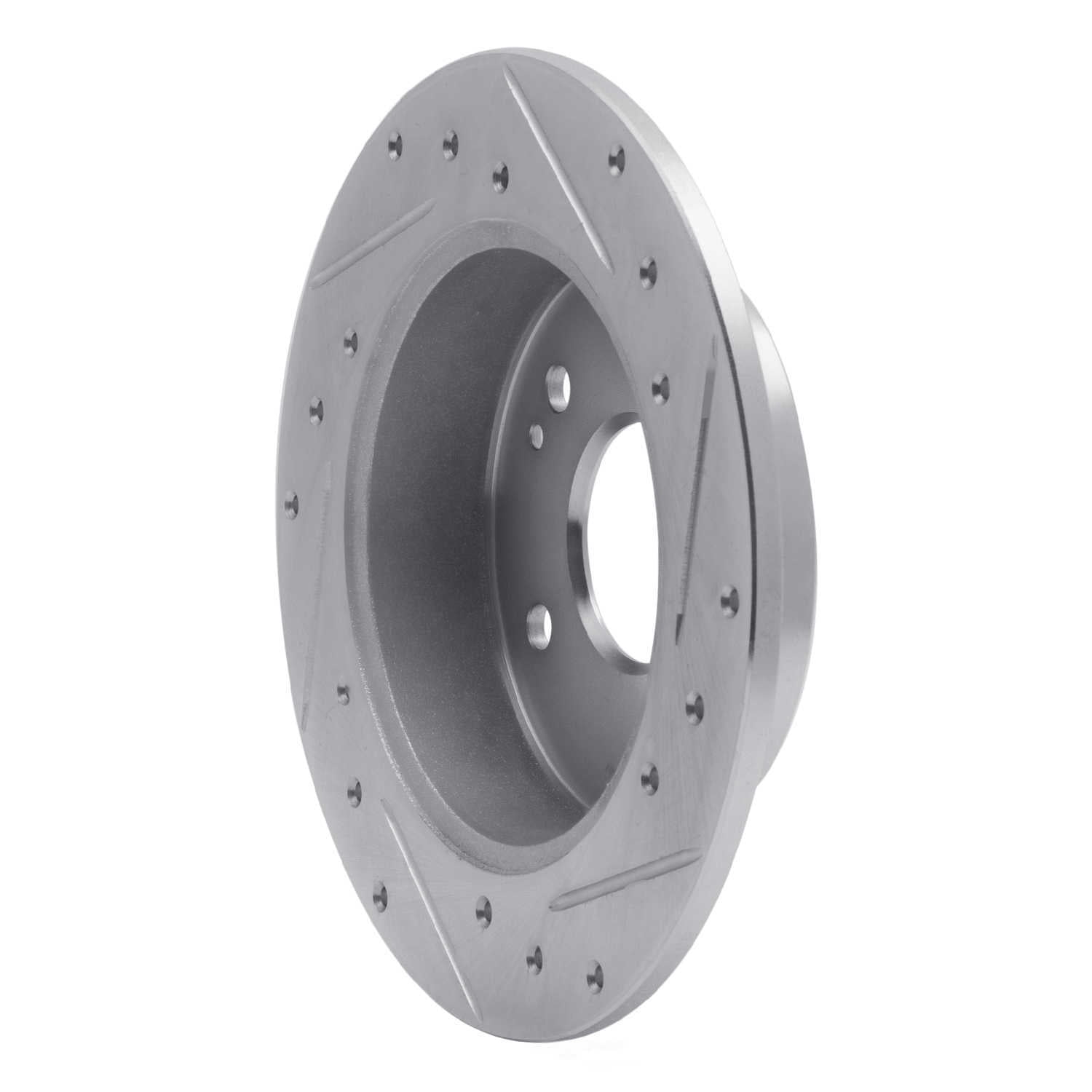 Dynamic Friction Company 631-59026L DFC Brake Rotor - Drilled And Slotted - Silver