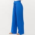thumbnail image 6 of CHEEREAM Womens Baggy Cargo Pants For Womens Athletic Straight Wide Leg High Waisted Pull On Sweat Trousers With Decorative Drawstring Summer Sport Bottom Active Lightweight Breable, 6 of 7