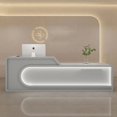 thumbnail image 2 of Cashier Lectern Bar Counter Reception Restaurant Tables Bar Cash Register Modern Office Desk White Receptionist Bureau Furniture My Lux Decor Round, 2 of 21
