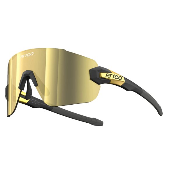 Gafas de Sol para Ciclismo RT100 sin Montura Doradas para Mujeres y Hombres