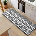 thumbnail image 5 of Black Geometric Triangle Diamond Pattern Kitchen Rug Mat,Kitchen Runner Rugs Non Skid Washable,Decorative Kitchen Floor Mats for Kitchen,Sink,Laundry,17"x47.2", 5 of 7