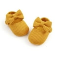 thumbnail image 6 of REDARER Baby Girl First Walking Shoes Soft Yarn Knit Sneakers Prewalker Booties Crib Shoes Non- Sole Cute Bow,Size:6-12 Months, 6 of 6