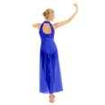 thumbnail image 2 of JanJean Women's Adult Sequined Mesh Maxi Dress Ballet Dance Sleeveless Split Skirt Dancewear Blue M, 2 of 7