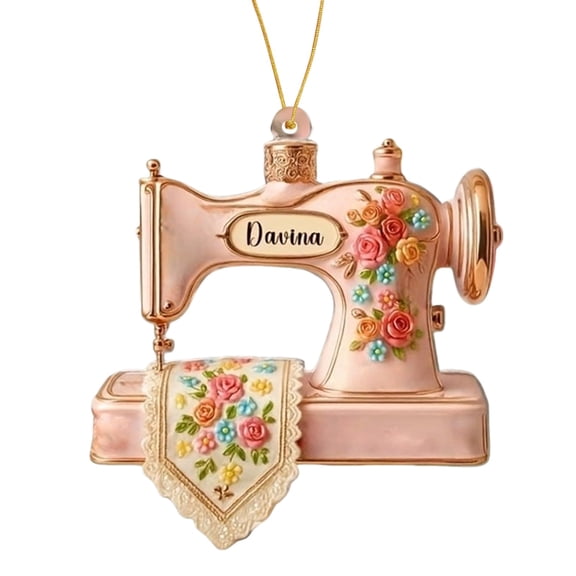 SSNTSY Sewing Machine Ornament Sewing Lover Pendant Acrylic Sewing Enthusiasts for Housewarming Giftsn Holiday Decoration 3 inch