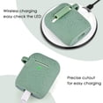 thumbnail image 6 of V-MORO Airpods Case, Silicone Flower Engraved Protective Case Cover Apple Airpod 2/1 Skin Cover with Keychain for Women Girls, Cactus Green Flower, 6 of 8