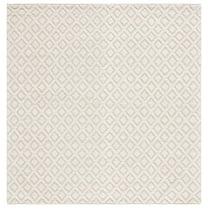 SAFAVIEH Vermont Thurstan Geometric Wool Area Rug, Ivory/Gold, 6' x 6' Square