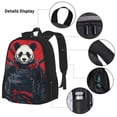 thumbnail image 3 of Disketp Red Black Eastern Panda Warrior Mochila Estampada de Gran Capacidad con Lonchera y Estuche, Set de 3 Piezas para Estudiantes, 3 of 7