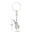 thumbnail image 5 of Fasijew Rabbit Key Ring Rabbit Key Chain Movable Rabbit Robot Rabbit Keychain Zinc Alloy Bunny Key Ring Student Supplies, 5 of 6