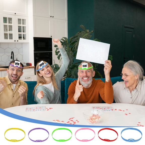 Who's Game Headband with Insertable Cards, Headband Board Game for Family Party Game