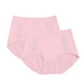 thumbnail image 2 of Fnooota Women's Underwear, 2 Pack Mid Waist Soft Breathable Womens Briefs Panties Pink Size Free Size, 2 of 3