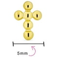 thumbnail image 4 of Bling Jewelry Womens Tiny Minimalist Cross Cartilage Ear Stud 14K Gold Safety Screw Back Earring, 4 of 5