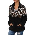 thumbnail image 1 of Blusa de sudadera con cremallera de manga larga suelta de moda informal con estampado de leopardo para mujer Fridja  fhghd4831, 1 of 6