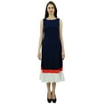 thumbnail image 4 of Bimba Womens Rayon Solid Ruffle Flare Sleeveless Casual Shift Dress Women Summer Dress, 4 of 8