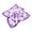 Purple, variant on Premium Silk Feel Polka Dots Square Satin Scarf