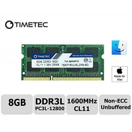 Timetec Hynix IC Apple 8GB DDR3L 1600MHz PC3L-12800 SODIMM Memory upgrade For MacBook Pro 13-inch/15-inch Mid 2012, iMac 21.5-inch Late 2012/ Early/Late 2013 (8GB)