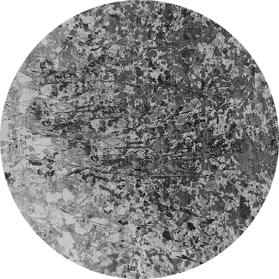 Ahgly Company Indoor Round Oriental Gray Industrial Area Rugs, 5' Round