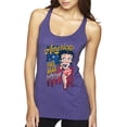 thumbnail image 1 of Wild Bobby Betty Boop America Land of the Free Home of the Brave Betty Boop Tri-Blend Racerback Tank Top, Purple Rush, Large, 1 of 5