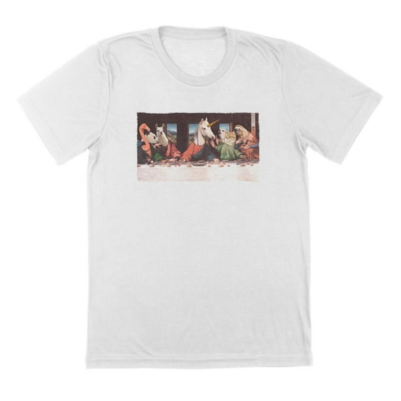 Last Supper Humor Graphic White Mens T-Shirt