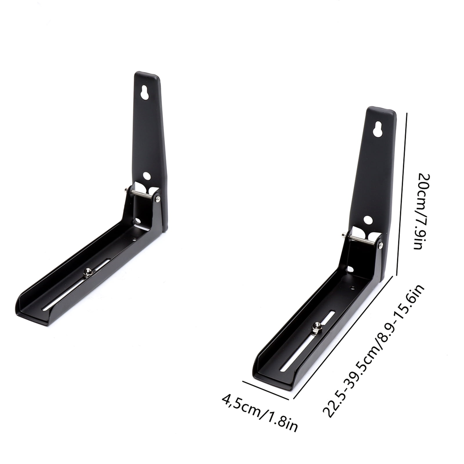Wall Mounted Microwave Bracket, Foldable Stainless Steel Shelf, 1 Pair of Microwave Brackets For Ceramic Tiles, Marble, Solid Wood, And Cement Walls.