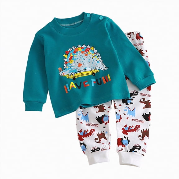 Toddler Boy Outfits Kids Boys Spring Fall Crew Neck Long Sleeve 3M 6M 12M 18M 24M 2T 3T Tops Pants Set 2-Pieces