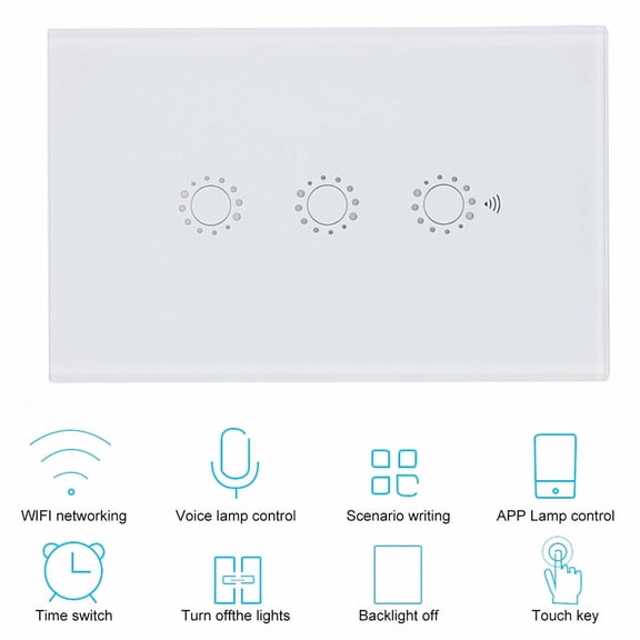 Aplicación Remota Del Panel Inalámbrico WIFI Smart Touch 1/2/3 Gang
