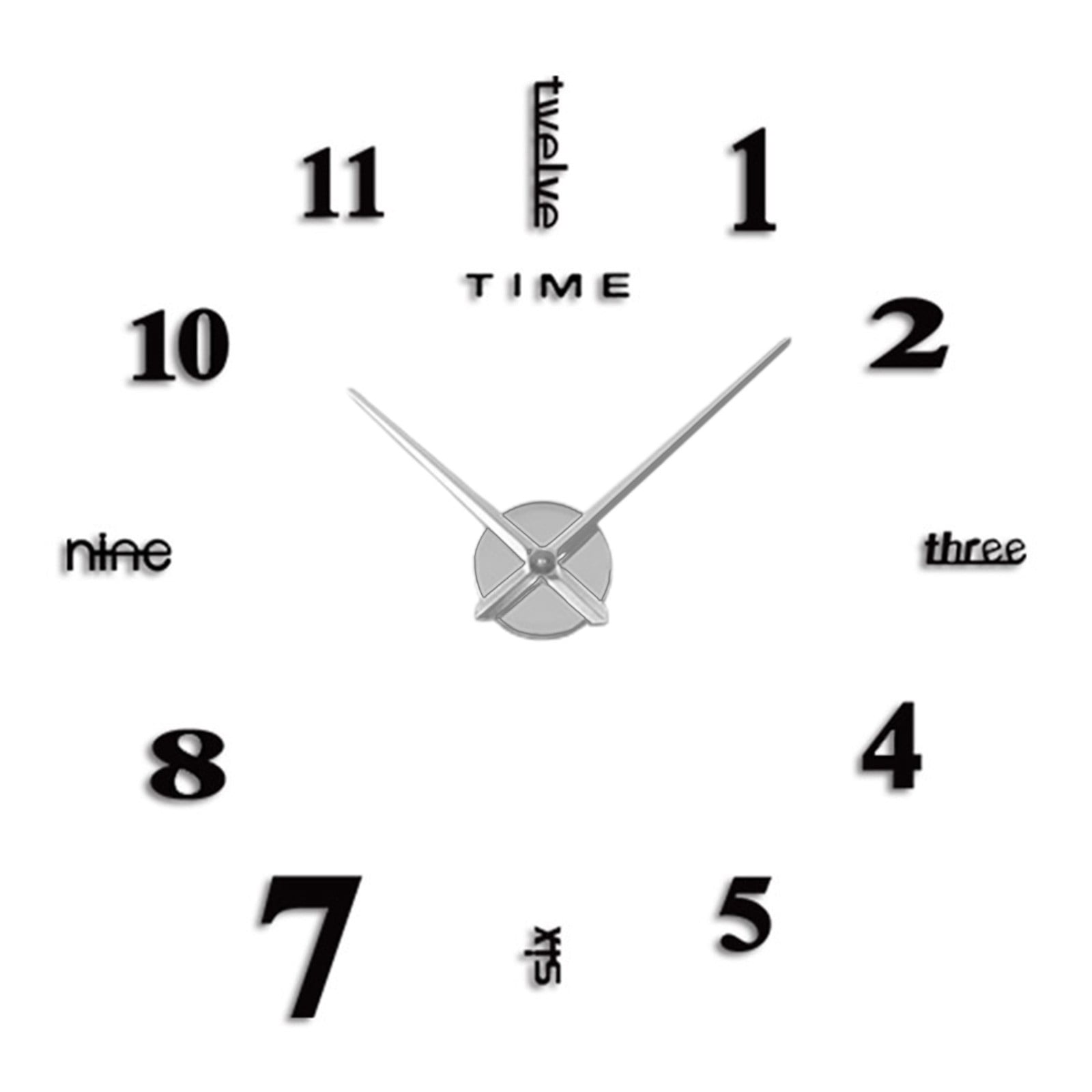 Mduoduo Wall Clock Sticker Set, 3D Mirror Surface Wall Clock Modern DIY