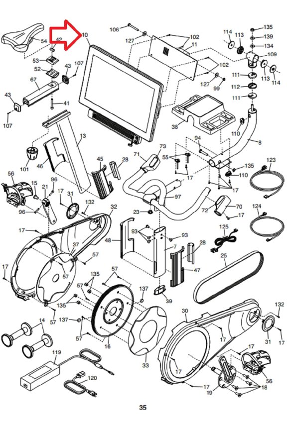 Hydra Fitness Exchange Display Console Assembly 426553 Works W COMM S22I Stationary Bike