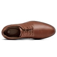 thumbnail image 3 of Rexoro Men Dress Oxford Shoes Perforated Breathable PU Lace Up Derby Shoes For Business Casual Office Work Daily,Brown,14, 3 of 6