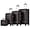 Black, variant on 4 Piece Hardshell Luggage Sets with TSA Lock, Spinner Suitcases w Cosmetic Case, Lightweight Black ABS, 360° Wheels, Expandable Travel Business Luggage for Women, Men, Kids12",20",24",28"
